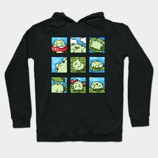 Cute frogs doing silly things Hoodie